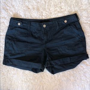 Cargo shorts. Blue gray color